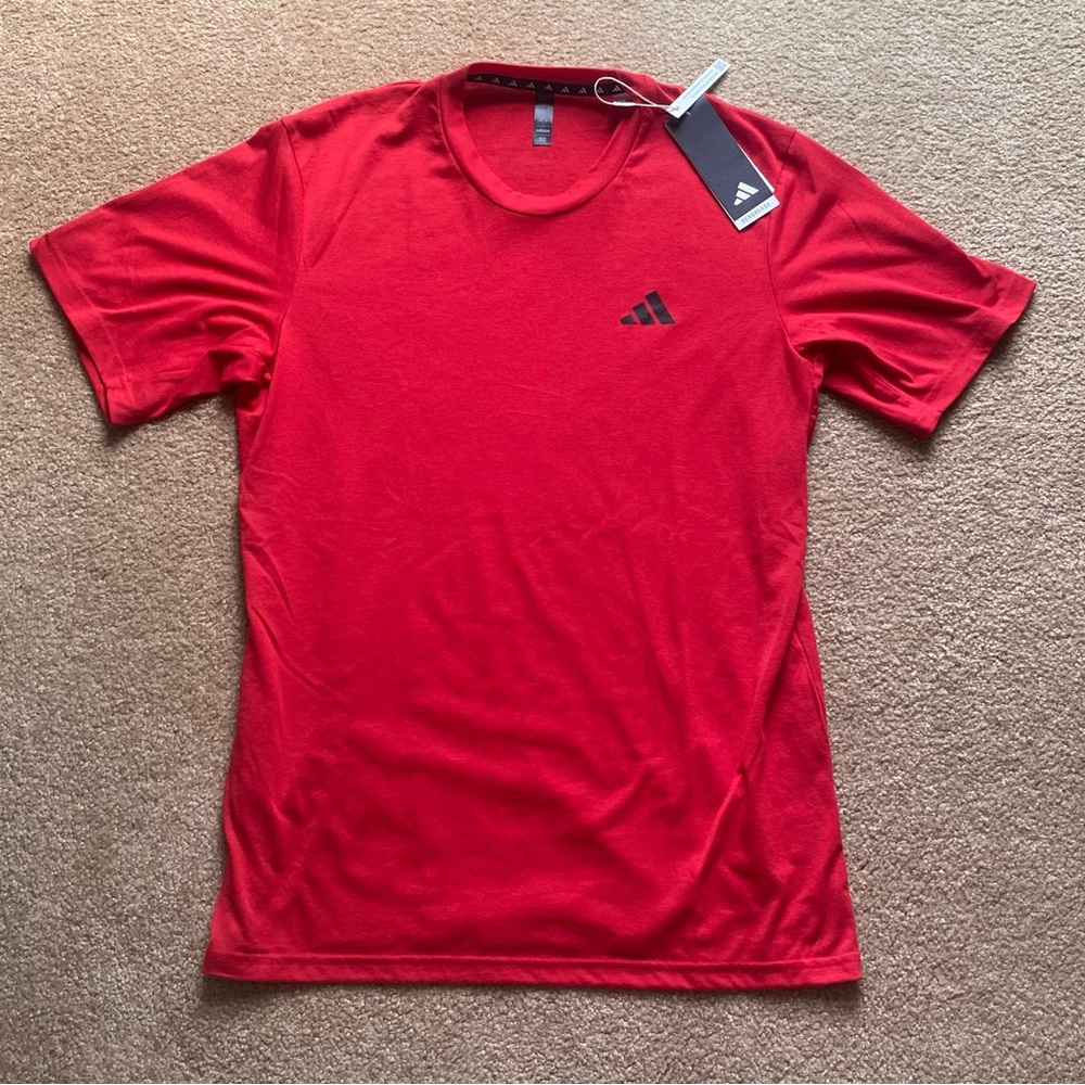 Adidas Red Short Sleeve Performance Tee